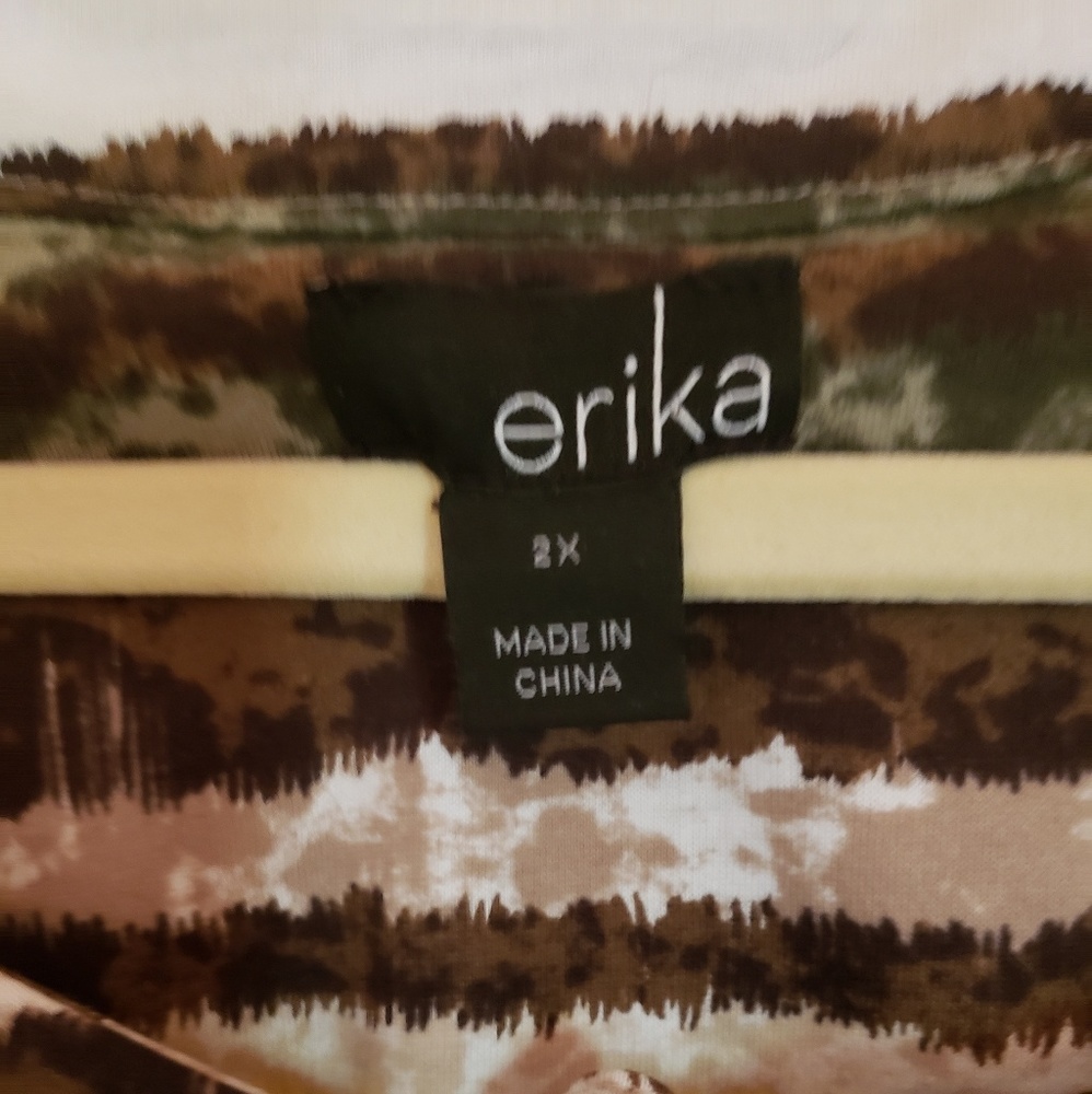 Erika  Striped Top 2X - Picture 2 of 2